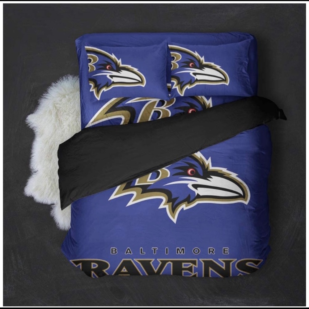 Baltimore Football Bedspread Set 4pc (Queen)